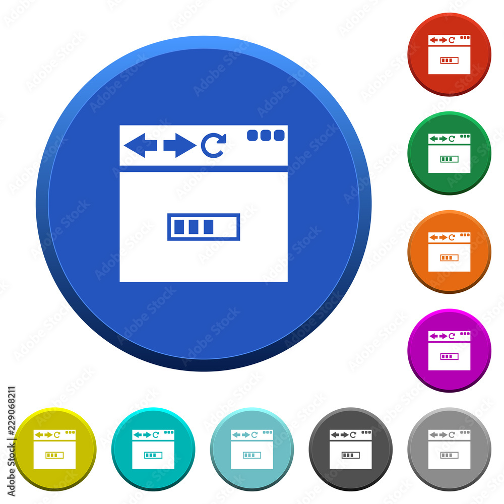 Browser page loading beveled buttons Browser page loading beveled buttons