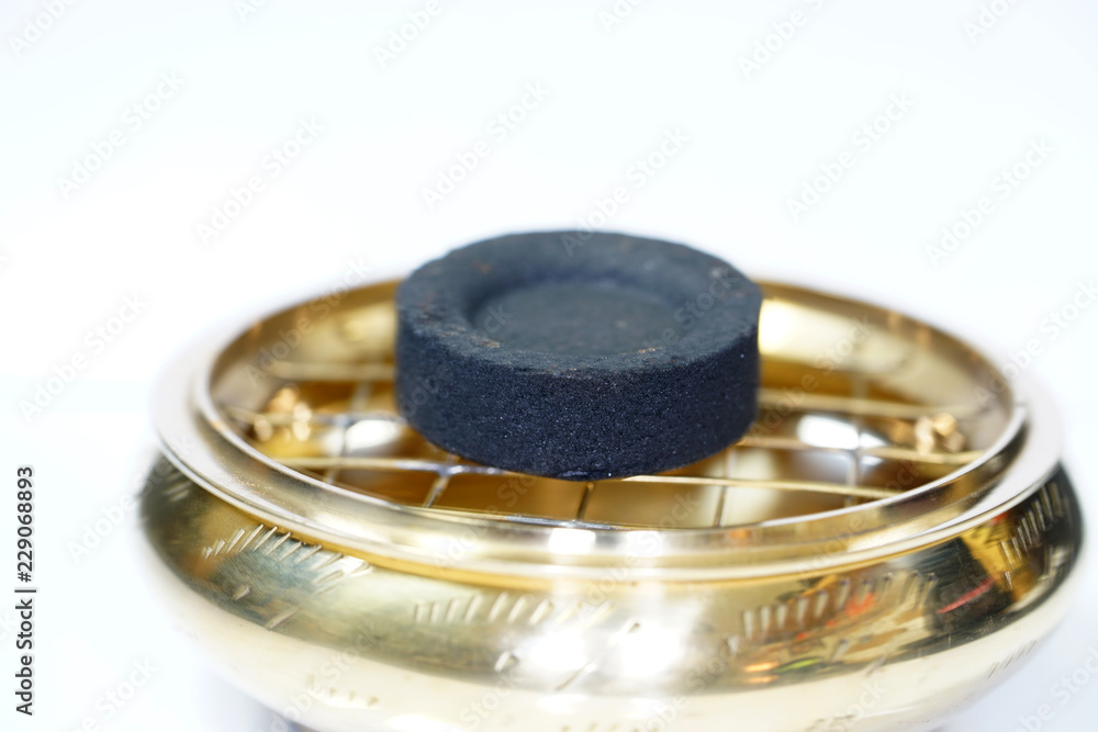 Incense bowl with incense for smoking delicious fish and meat
Incense bowl with incense for smoking delicious fish and meat