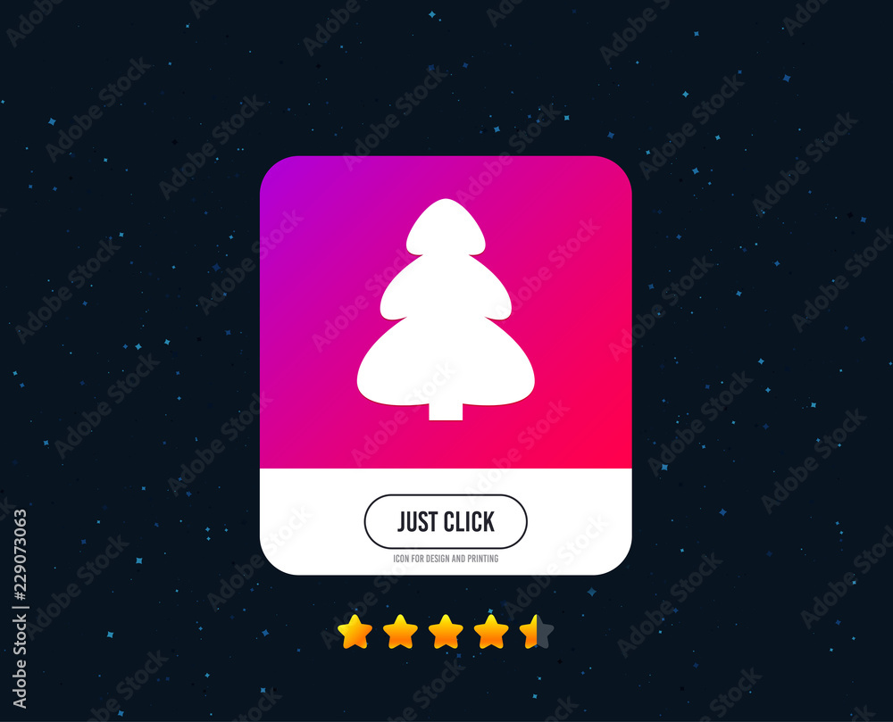 Christmas tree sign icon. Holidays button. Web or internet icon design. Rating stars. Just click button. Vector Christmas tree sign icon. Holidays button. Web or internet icon design. Rating stars. Just click button. Vector