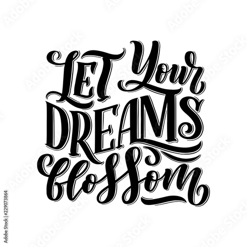 Lettering quote about flowe...