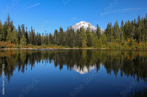 Mount Hood reflection in Mirror Lake, Mount Hood National Forest, Oregon
