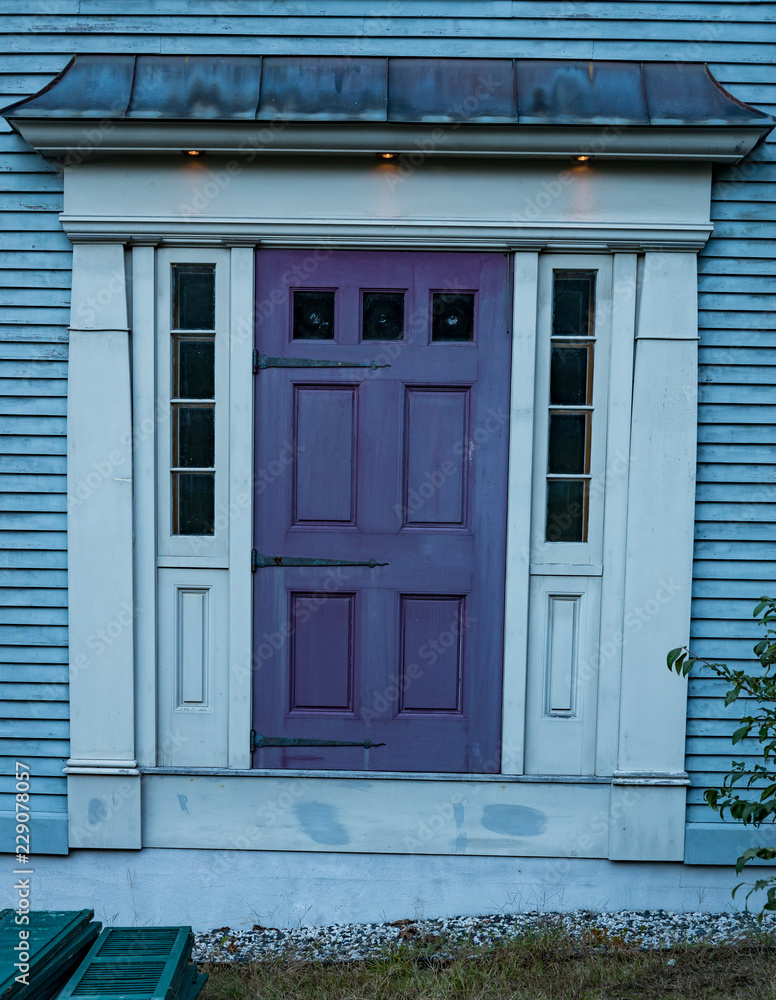 Colored Front Door in New England