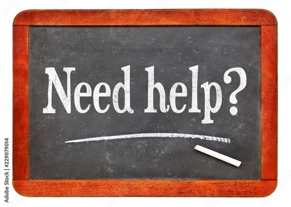 Obraz premium Need help? A question on blackboard