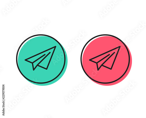 Free Download Paper plane line icon. Airplane flight transport sign. Share symbol. Positive and negative circle buttons concept. Good or bad symbols. Paper plane Vector - GFXLoad