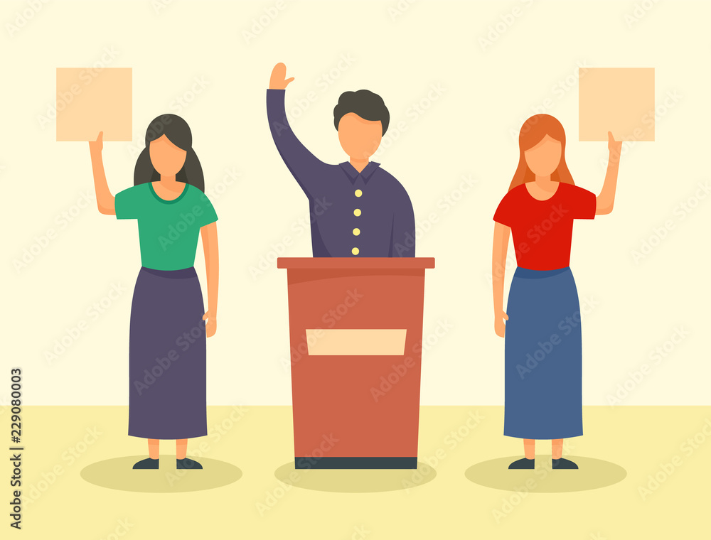 People support candidate concept background. Flat illustration of people support candidate vector concept background for web design People support candidate concept background. Flat illustration of people support candidate vector concept background for web design
