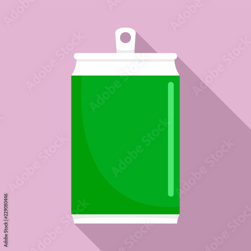 Beer tin can icon. Flat illustration of beer tin can vector icon for web design