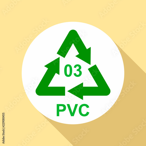 Pvc sign icon. Flat illustration of pvc sign vector icon for web design