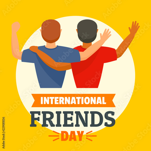 International friends day concept background. Flat illustration of international friends day vector concept background for web design