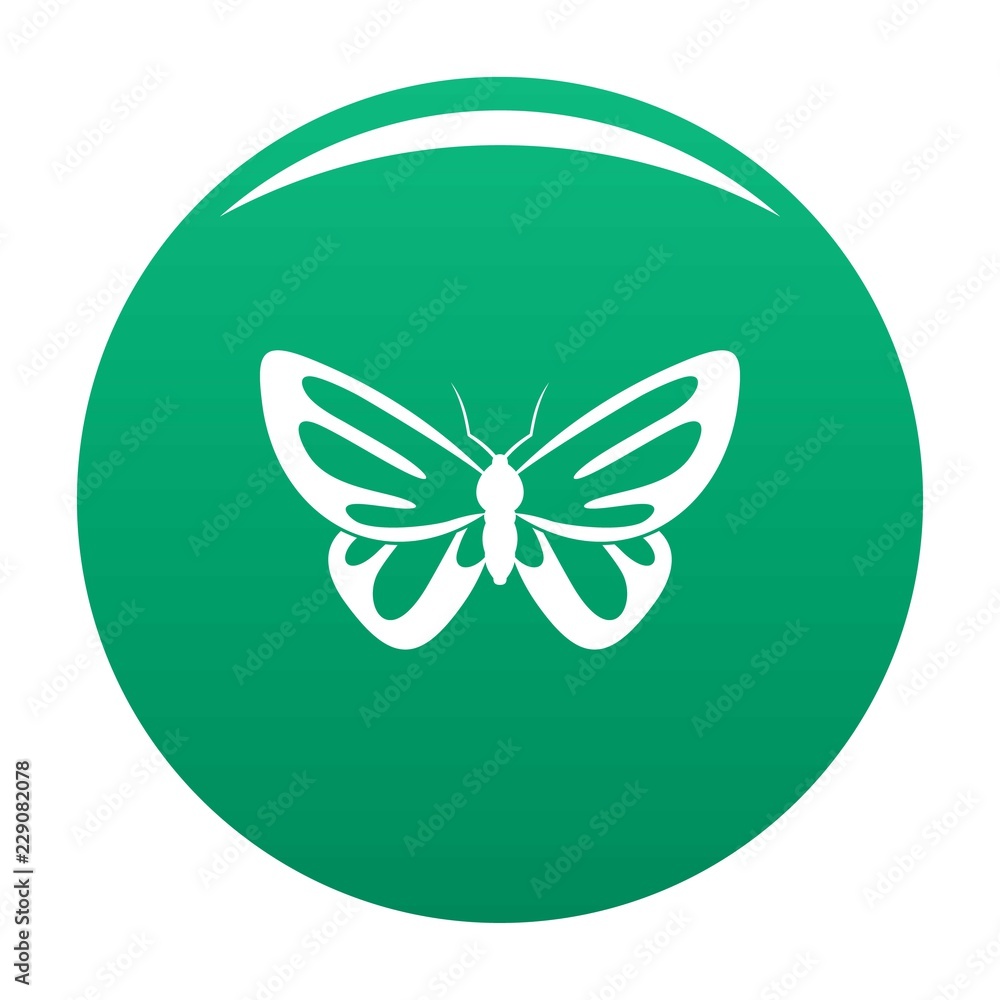 Exotic butterfly icon. Simple illustration of exotic butterfly vector icon for any design green Exotic butterfly icon. Simple illustration of exotic butterfly vector icon for any design green
