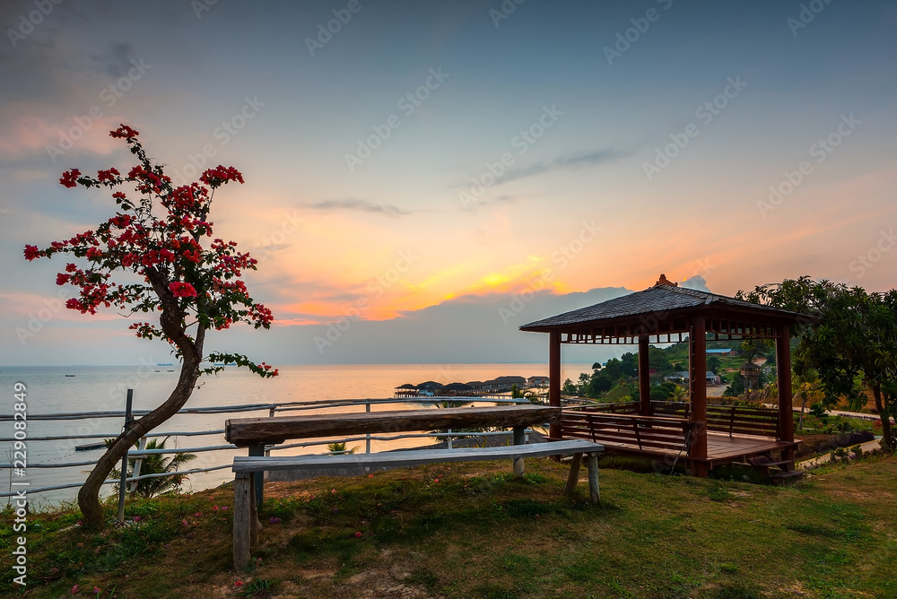 The Sunset Moment at SBS Resort Batam Island Indonesia