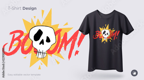 Funny skeleton illustration. Print on T-shirts, sweatshirts and souvenirs