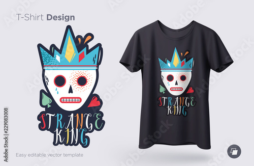 Funny skeleton illustration. Print on T-shirts, sweatshirts and souvenirs