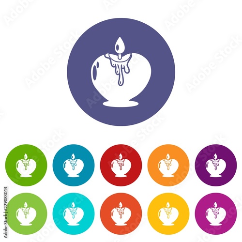 Candle romance icon. Simple illustration of candle romance vector icon for web
