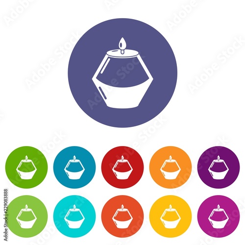 Candle aromatic icon. Simple illustration of candle aromatic vector icon for web