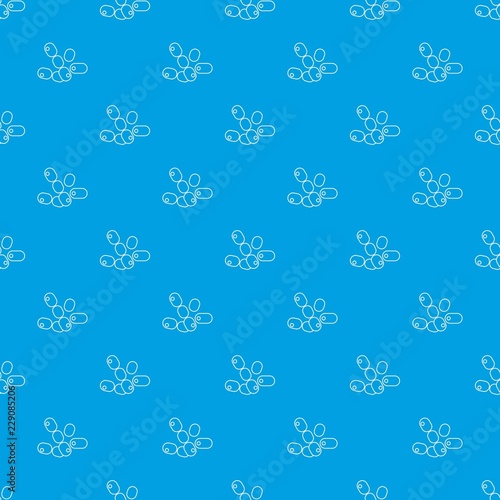 Coccus bacilli pattern vector seamless blue repeat for any use