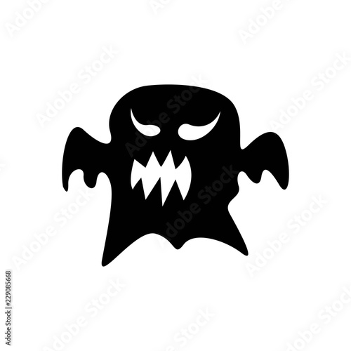 Halloween ghost design, a simple but spooky ghost silhouette for the attributes of halloween