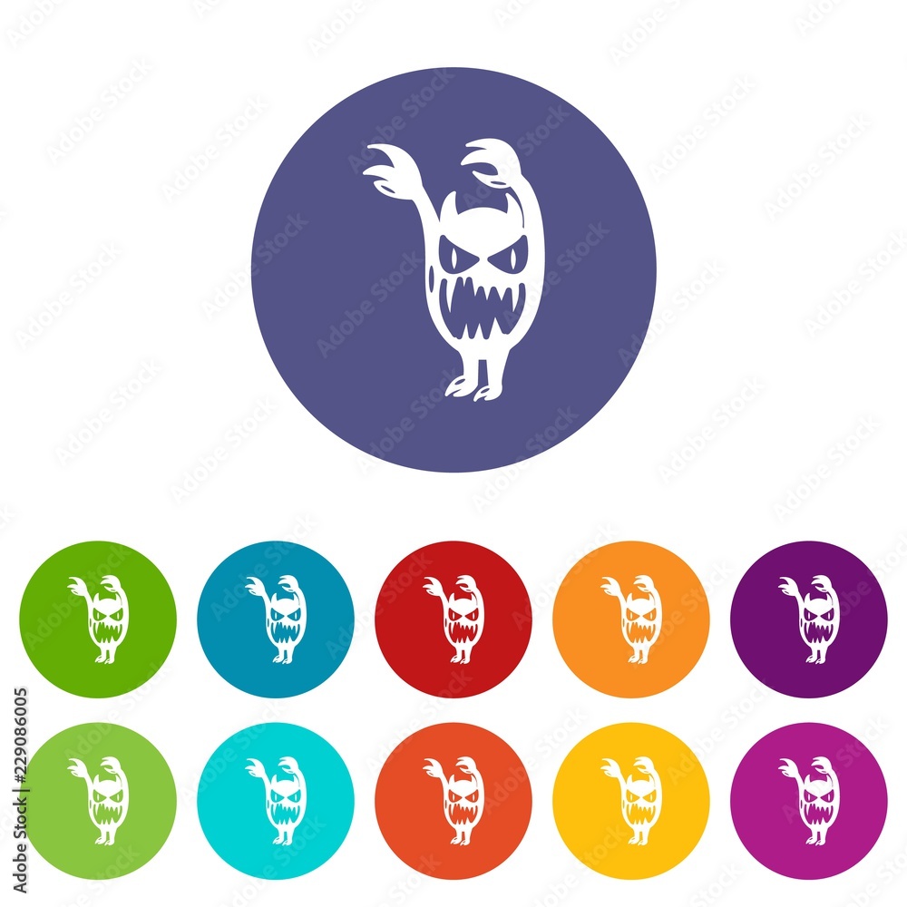 Monster icon. Simple illustration of monster vector icon for web Monster icon. Simple illustration of monster vector icon for web