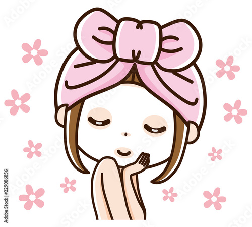 女性　フェイスパック