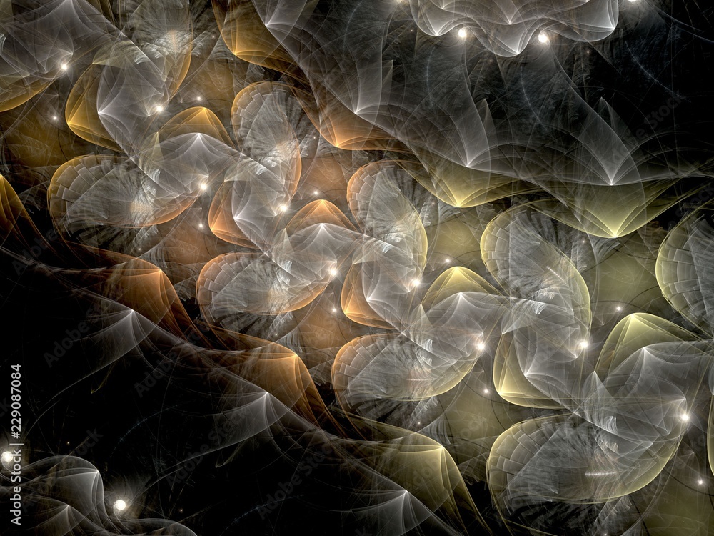 Obraz premium Abstract colorful fractal flower light, digital artwork for creative graphic