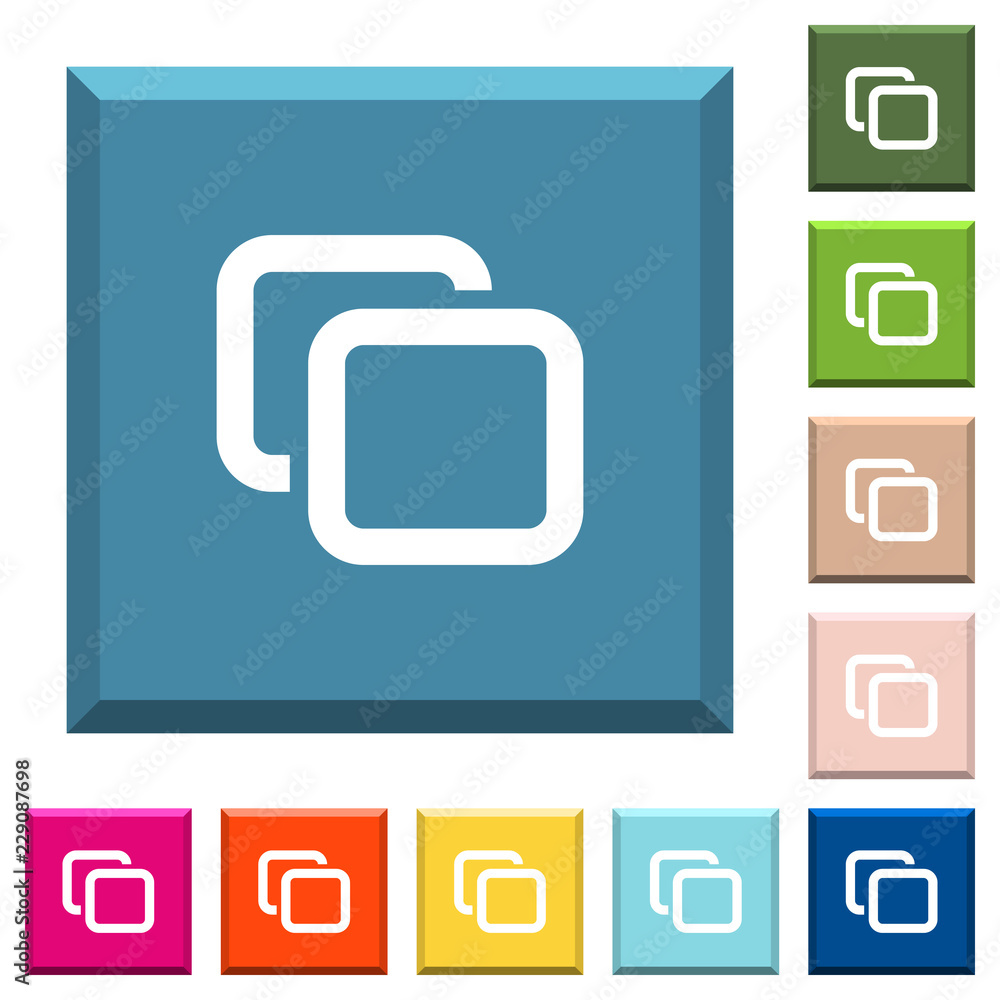 Tabs white icons on edged square buttons Tabs white icons on edged square buttons