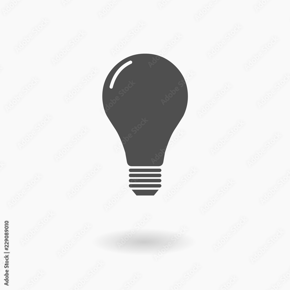 Light Bulb Idea vector Icon Illustration silhouette. Light Bulb Idea vector Icon Illustration silhouette.