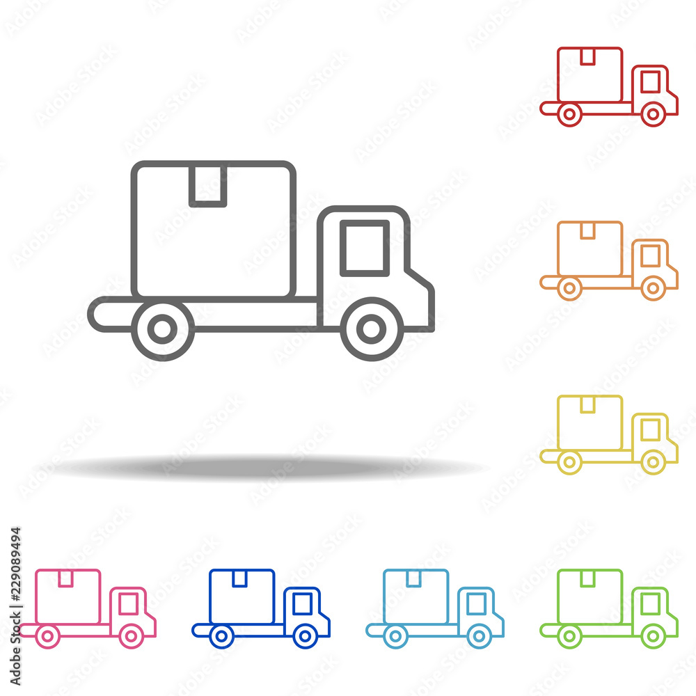 Delivery truck icon. Elements of Global Logistics in multi color style icons. Simple icon for websites, web design, mobile app, info graphics Delivery truck icon. Elements of Global Logistics in multi color style icons. Simple icon for websites, web design, mobile app, info graphics