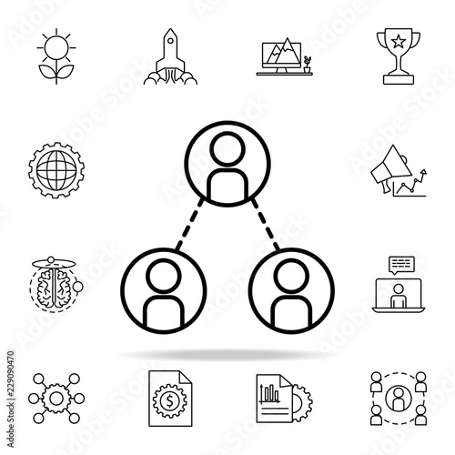communication of personnel icon. Startup icons universal set for web and mobile
