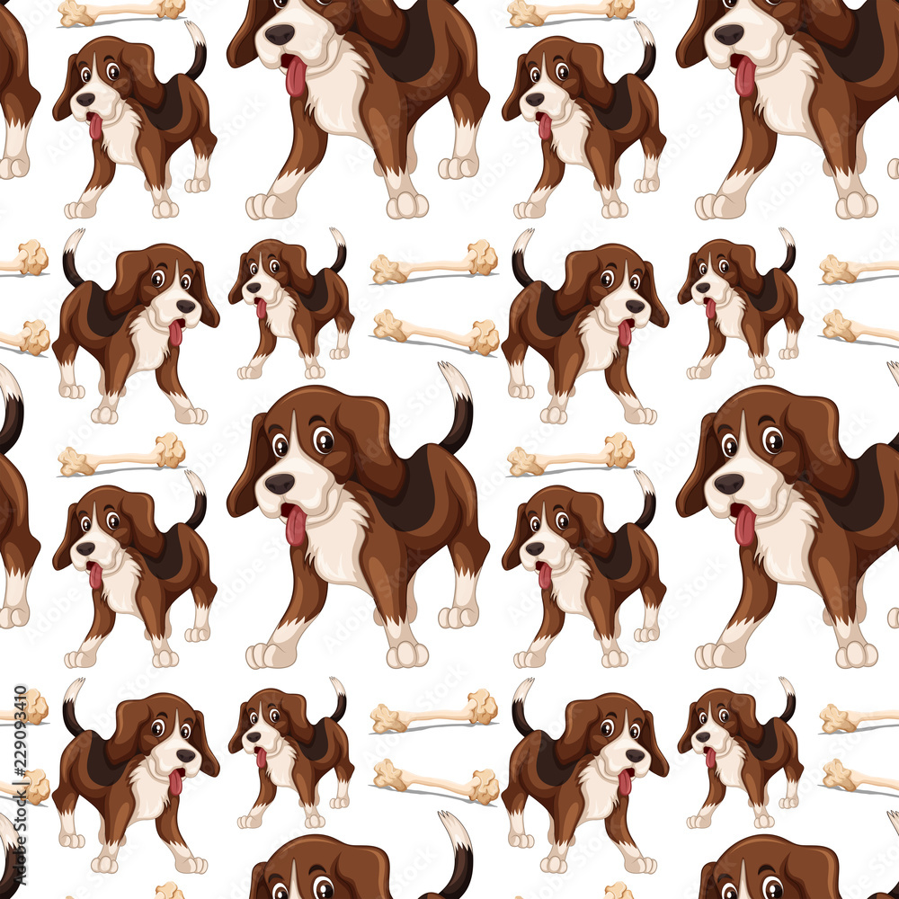 Beagle dog seamless pattern Beagle dog seamless pattern