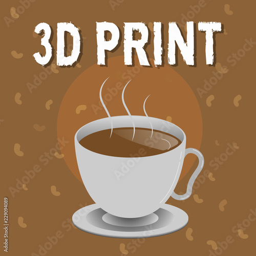 Conceptual hand writing showing 3D Print. Business photo text Printing tridimensional things Advanced Manufacture technology.