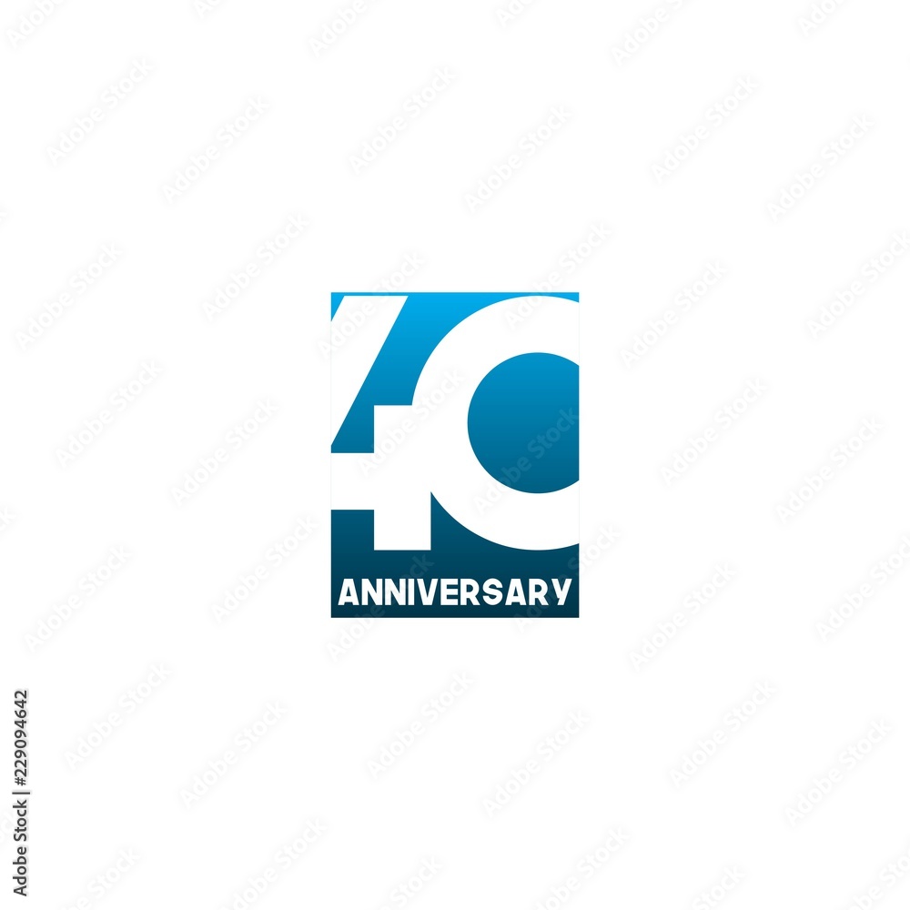 40 Year Anniversary Vector Template Design Illustration 40 Year Anniversary Vector Template Design Illustration