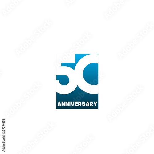 50 Year Anniversary Vector Template Design Illustration