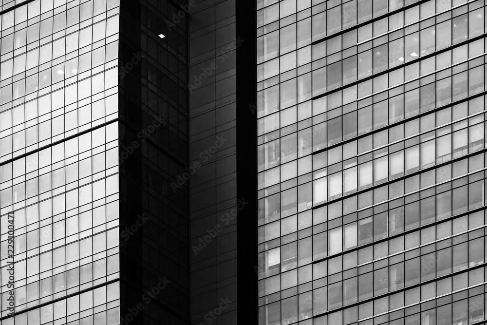 modern building exterior, architecture, close up with black and white color modern building exterior, architecture, close up with black and white color