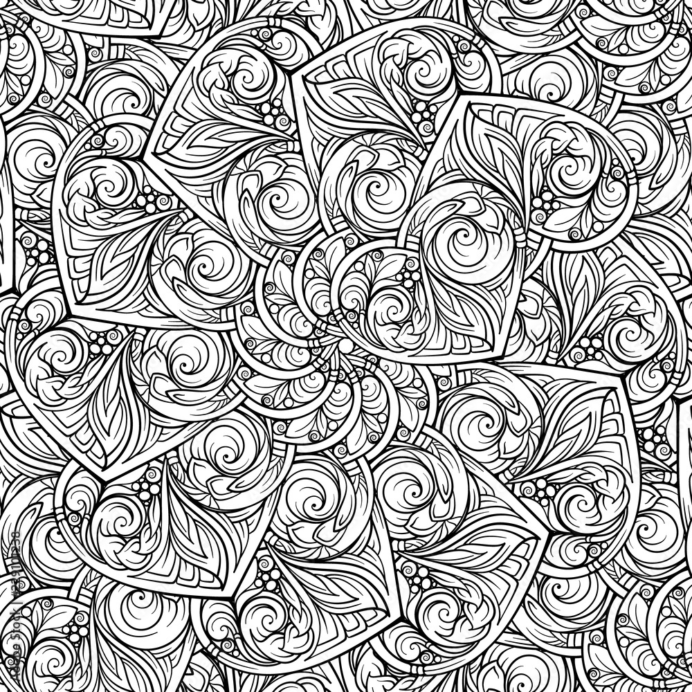 Black and white abstract seamless pattern. Black and white abstract seamless pattern.
