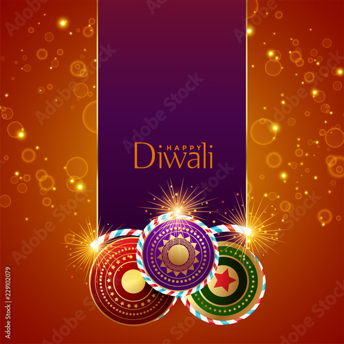 abstract diwali festival sparkles background with crackers