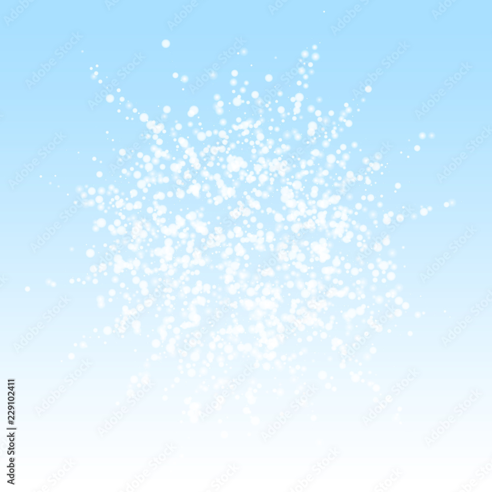 Fototapeta premium Amazing falling snow Christmas background. Subtle 