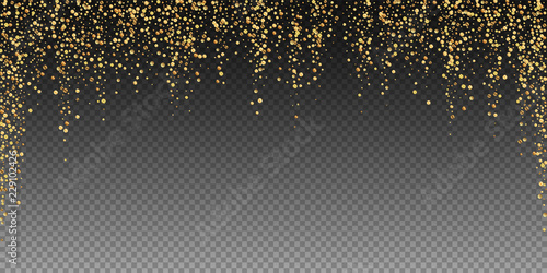 Gold confetti luxury sparkling confetti. Scattered