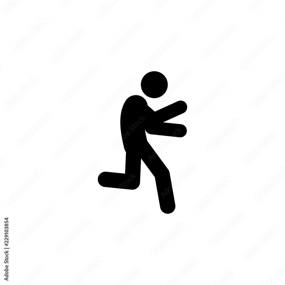 away, escape icon. Element of walking and running people icon for mobile concept and web apps. Detailed away, escape icon can be used for web and mobile