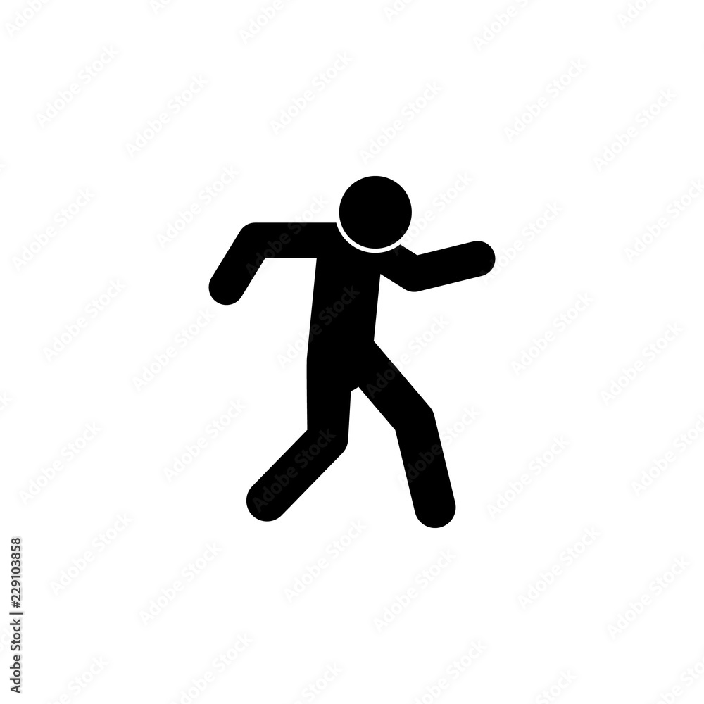 away, run icon. Element of walking and running people icon for mobile concept and web apps. Detailed away, run icon can be used for web and mobile