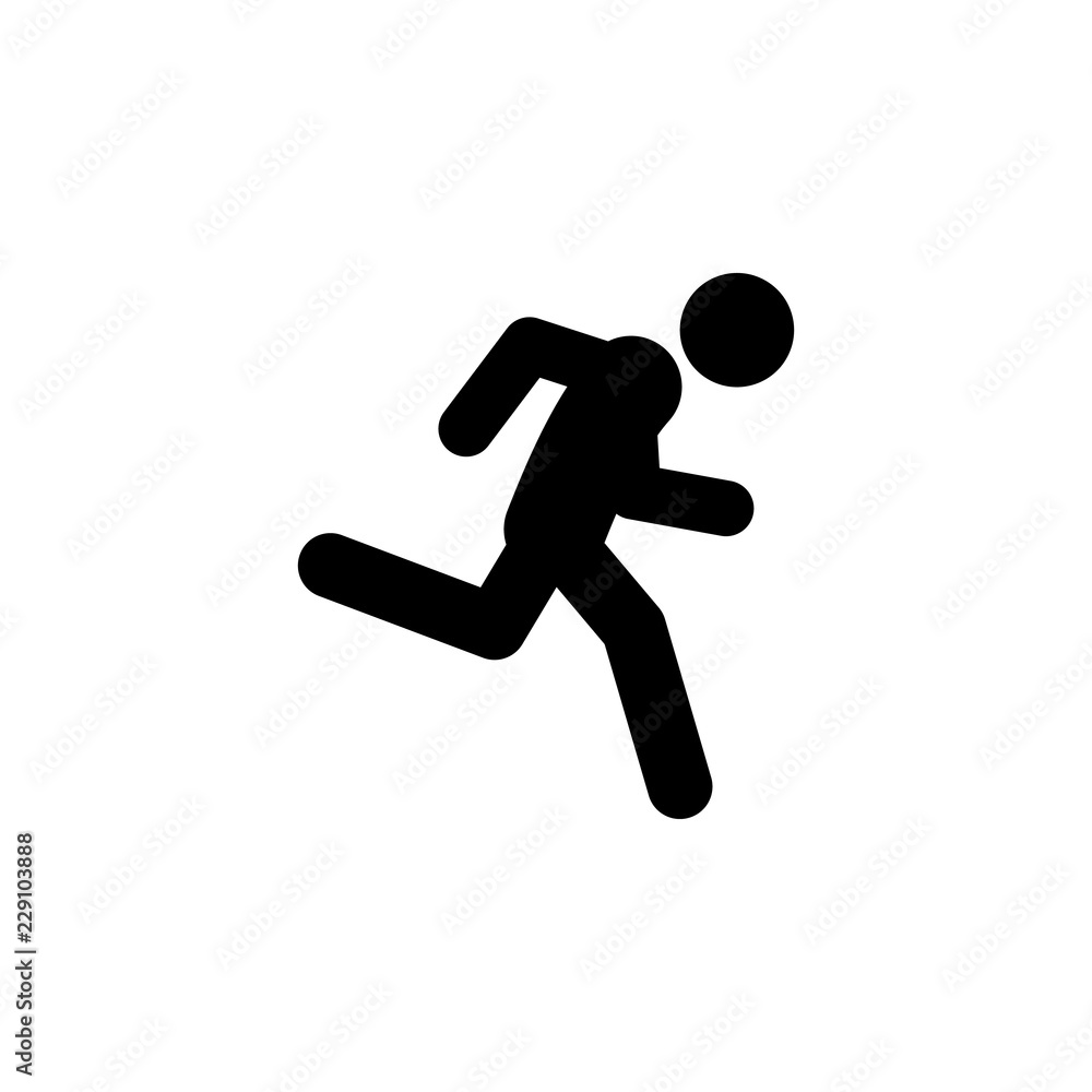 fast, run icon. Element of walking and running people icon for mobile concept and web apps. Detailed fast, run icon can be used for web and mobile