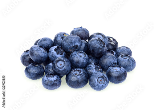 pile of blueberry isolated on white background