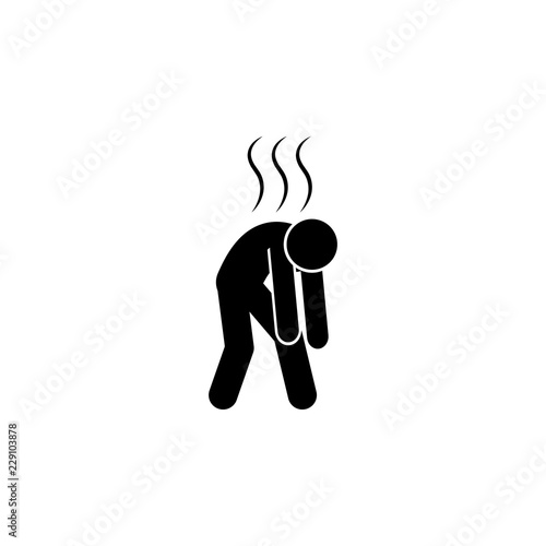 exhausted, no energy icon. Element of walking and running people icon for mobile concept and web apps. Detailed exhausted, no energy icon can be used for web and mobile