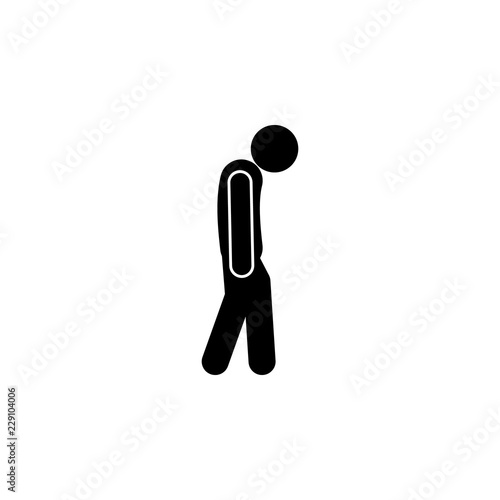 walking, sad icon. Element of walking and running people icon for mobile concept and web apps. Detailed walking, sad icon can be used for web and mobile