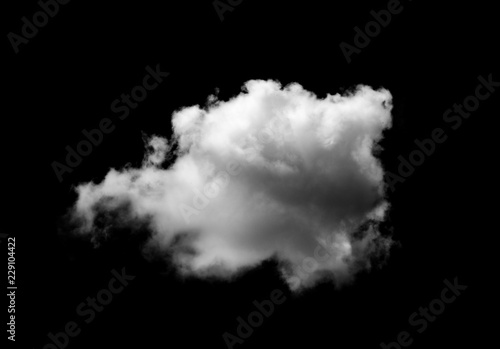 White clouds on black background