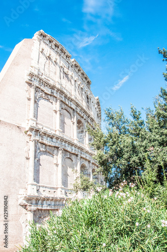 Inside view of the Colosseum in Rome photo