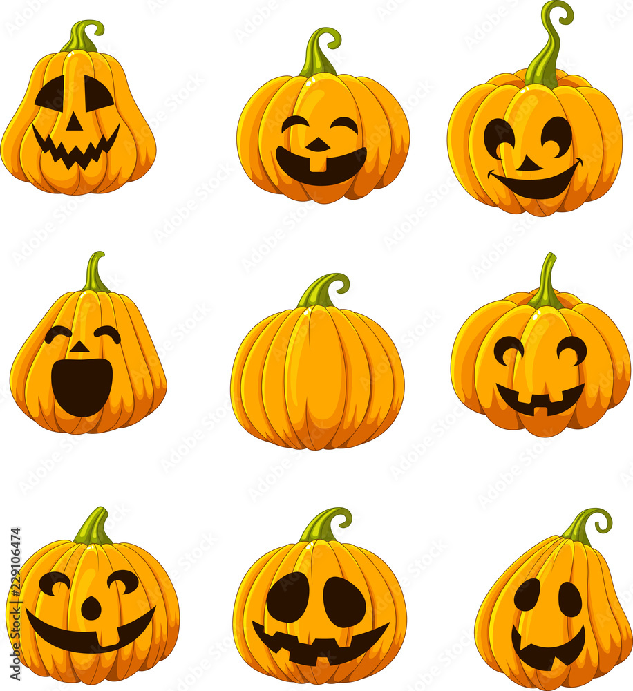 Set of Halloween pumpkin Set of Halloween pumpkin
