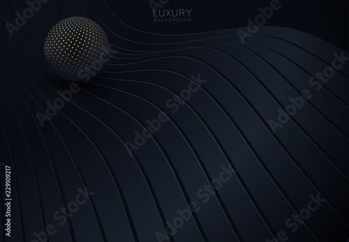 Black modern vector background overlap multi paper lighting square 