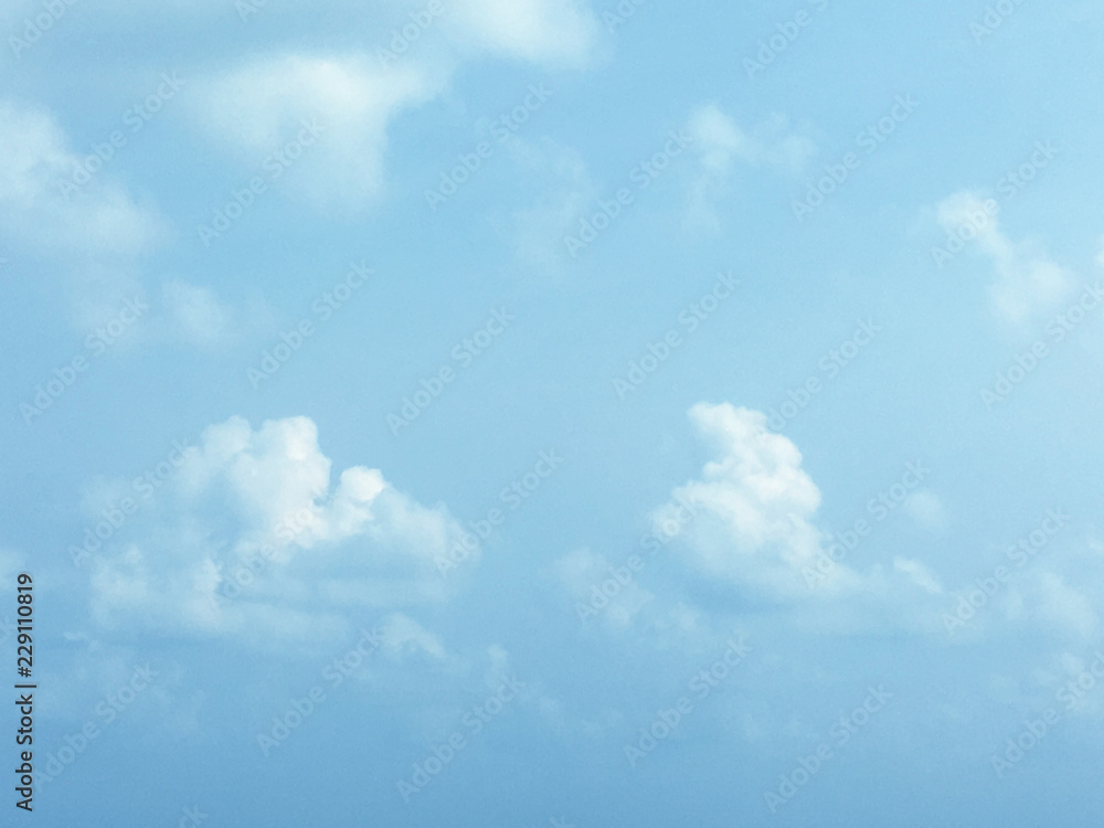 clouds in the blue sky