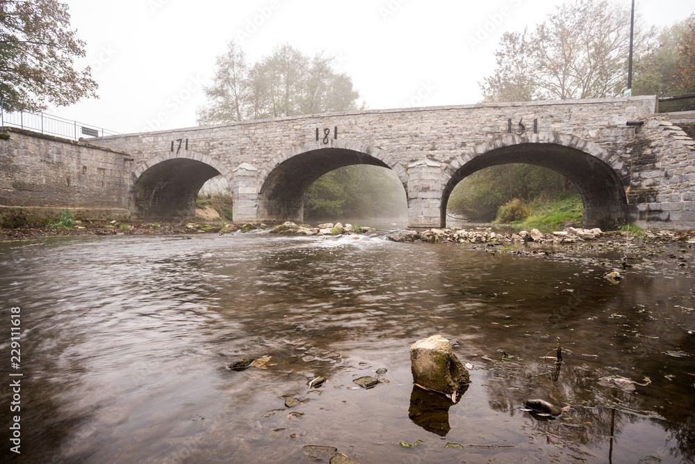 brook with fog brook with fog