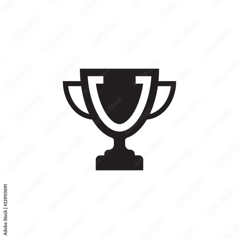 initial letter U logo trophy vector initial letter U logo trophy vector