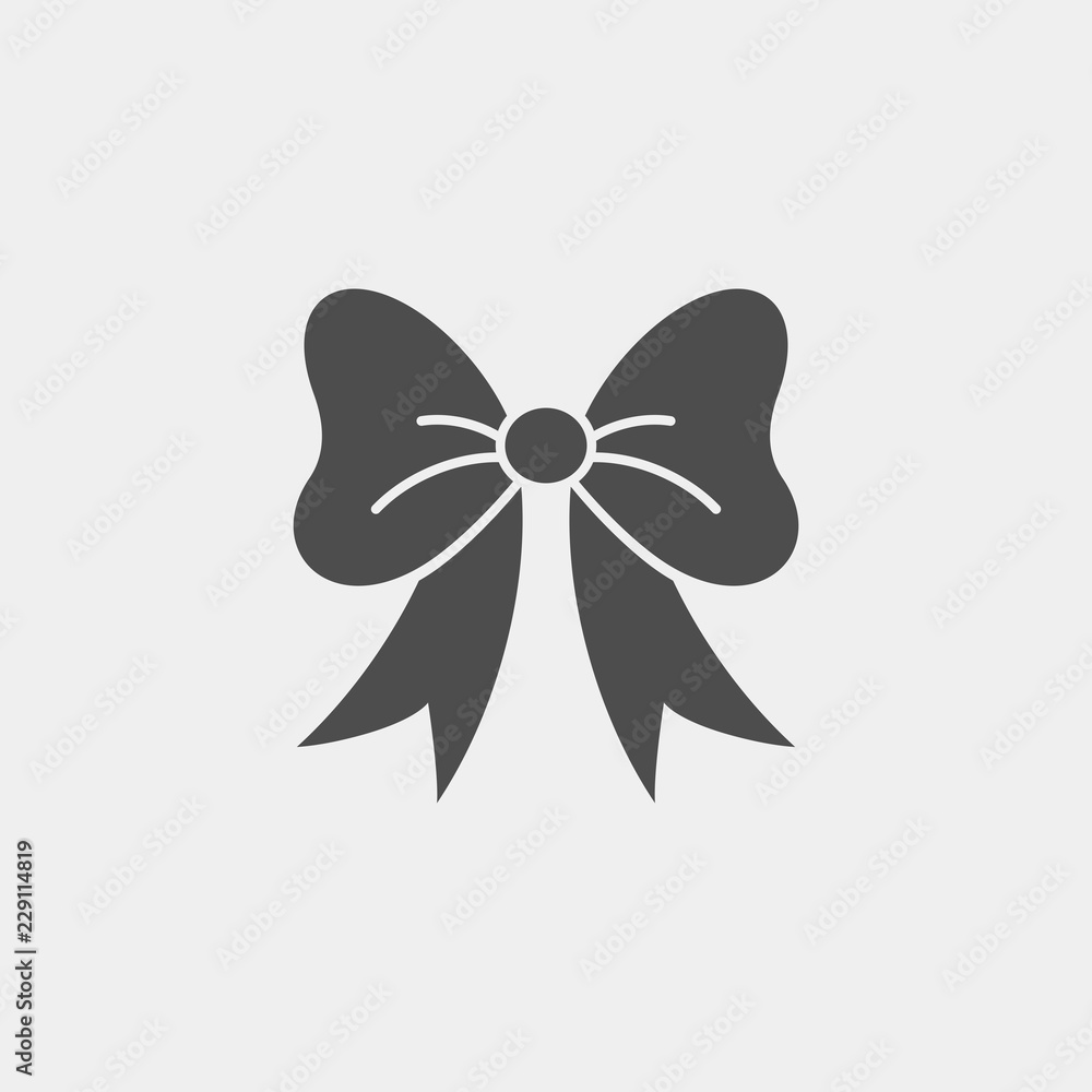 Ribbon flat vector icon. Bow flat vector icon Ribbon flat vector icon. Bow flat vector icon